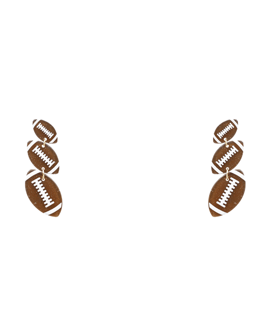 Sports Acrylic 3 Drop Post Earring