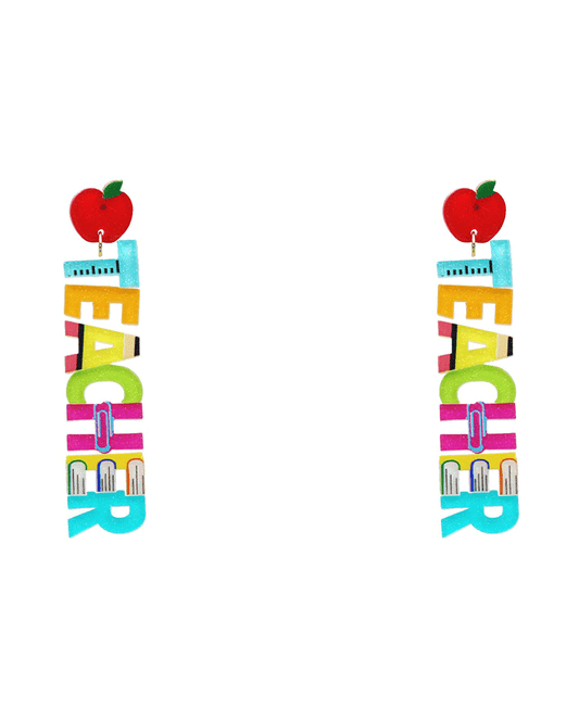 School Teacher Drop Earring - 3.0"