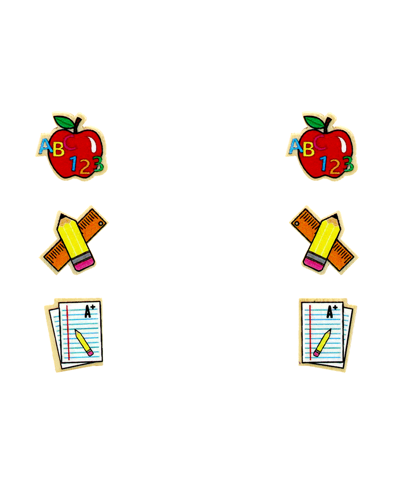 School Wood Print 3 Set Earring