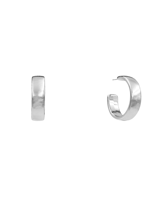 Flat CCB Hoop Earring - 1.3"
