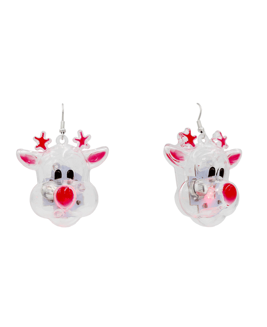 Rudolph Light Up Earring - 2.25"