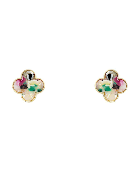 Clover Acetate Stud Earring