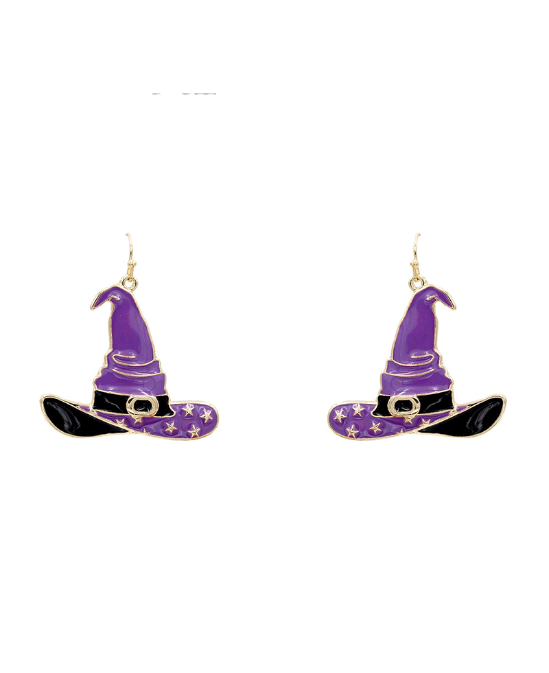 Halloween Witch Earring - 1.75"
