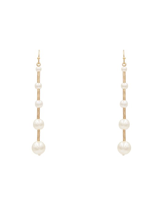 Multi Pearl Drop Earring - 3.0"