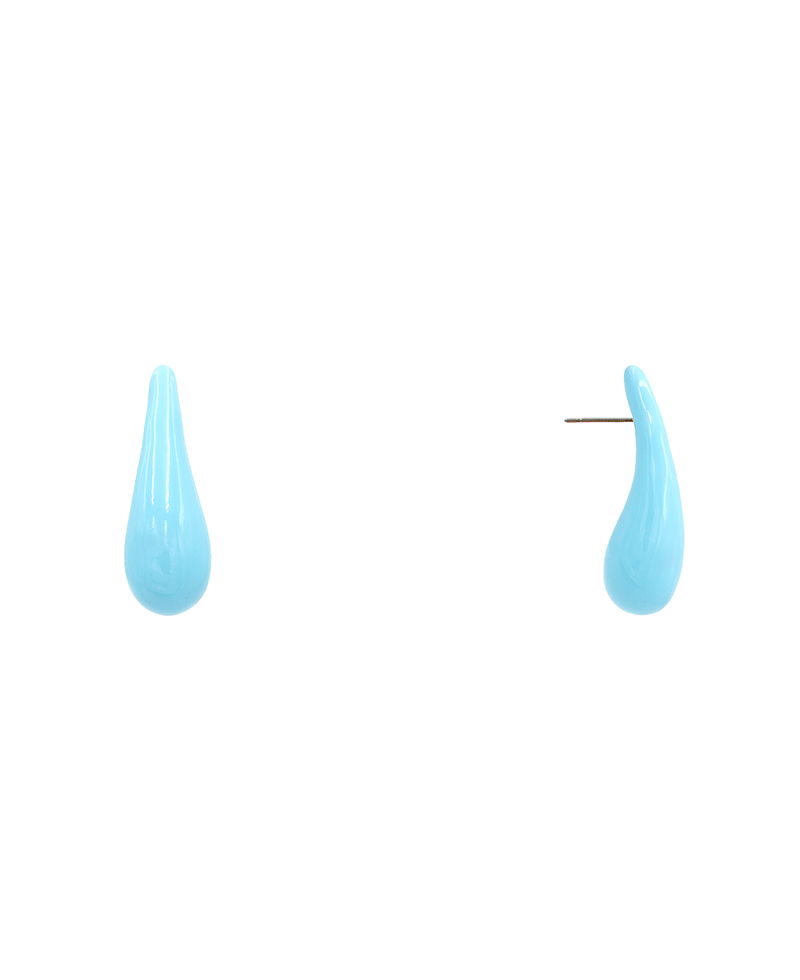 Enamel Coat Teardrop Earring - 1.3"