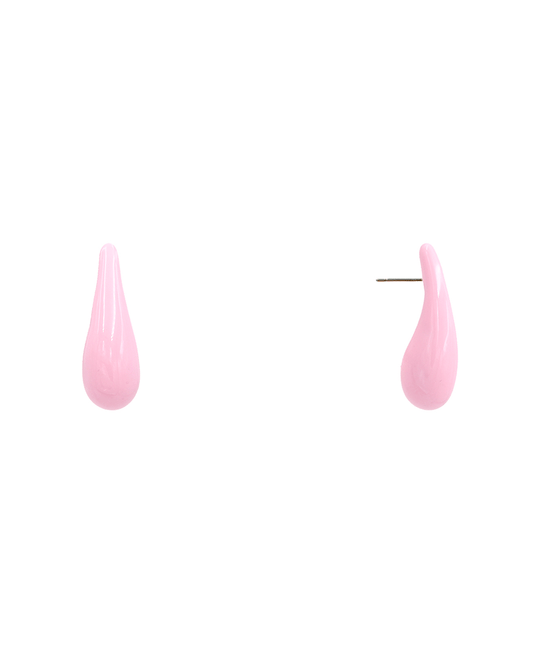 Enamel Coat Teardrop Earring - 1.3"