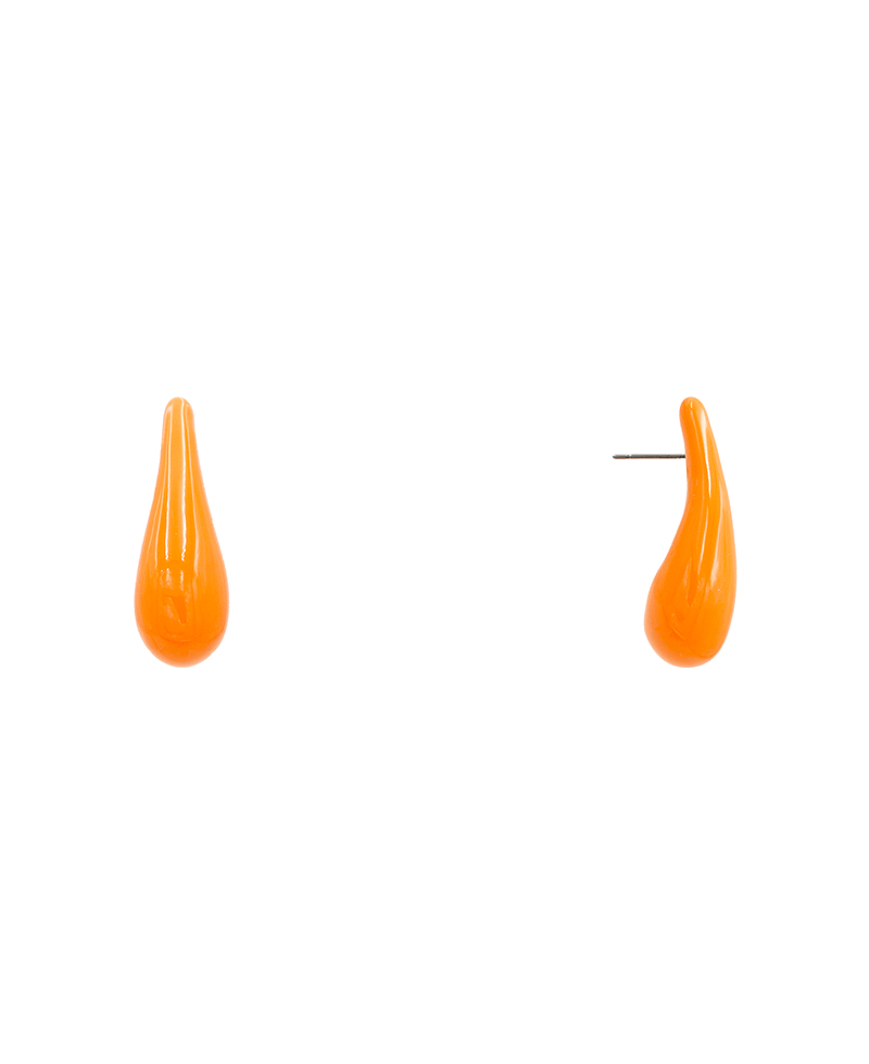 Enamel Coat Teardrop Earring - 1.3"