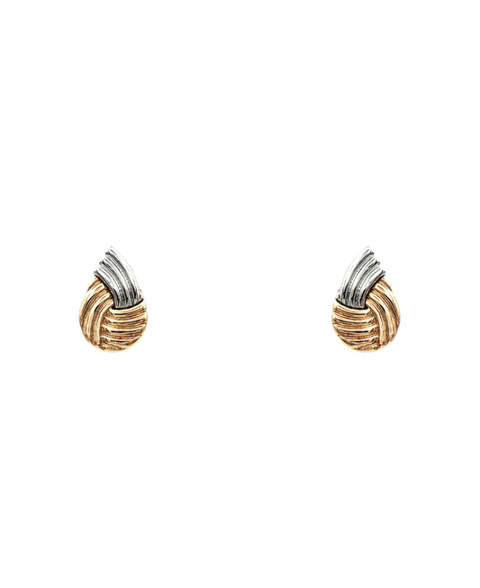 Monkey Fist Teardrop Knot Stud Earring - 1.0"