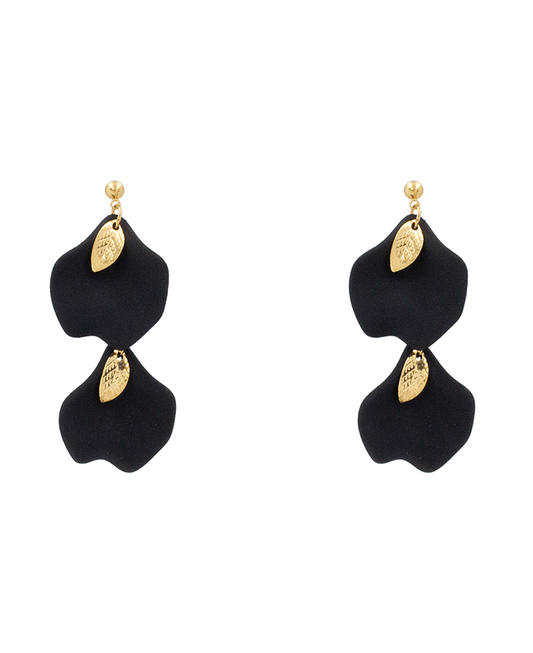 Plastic Petal 2 Drop Earring - 2.5"