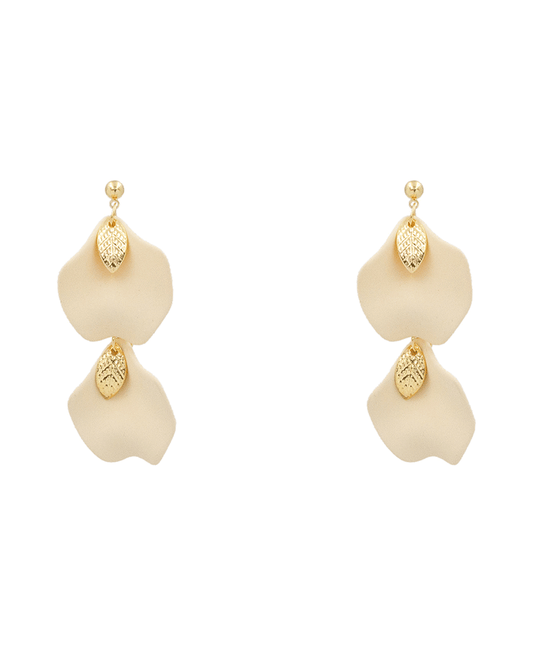 Plastic Petal 2 Drop Earring - 2.5"