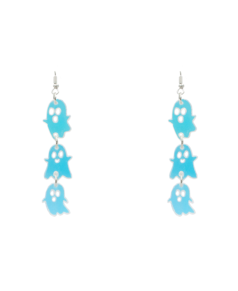 Ghost 3 Drop Acrylic Earring - 3.0"