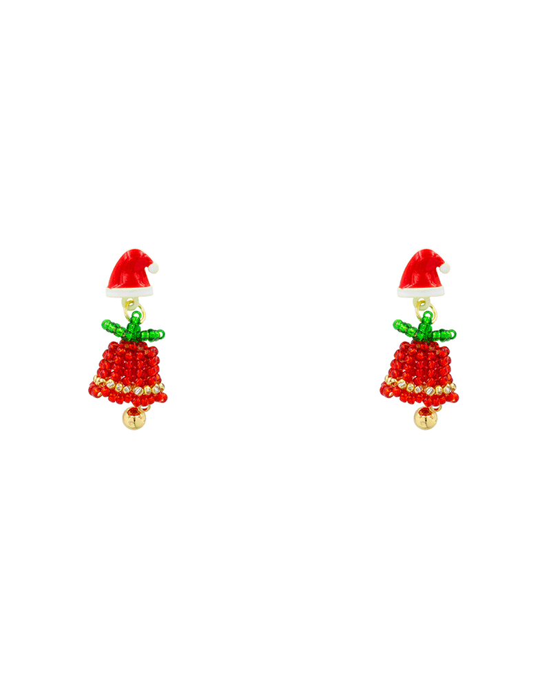 Christmas Bead Tree Earring - 1.5"