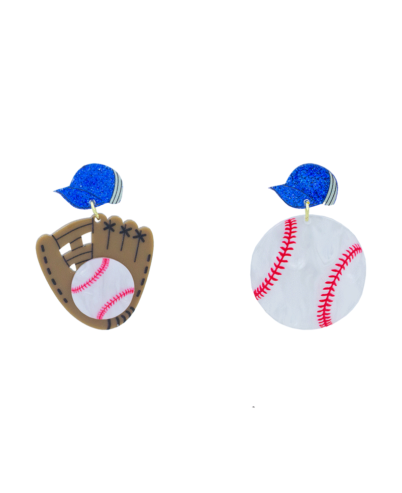Acrylic Baseball Post Earring