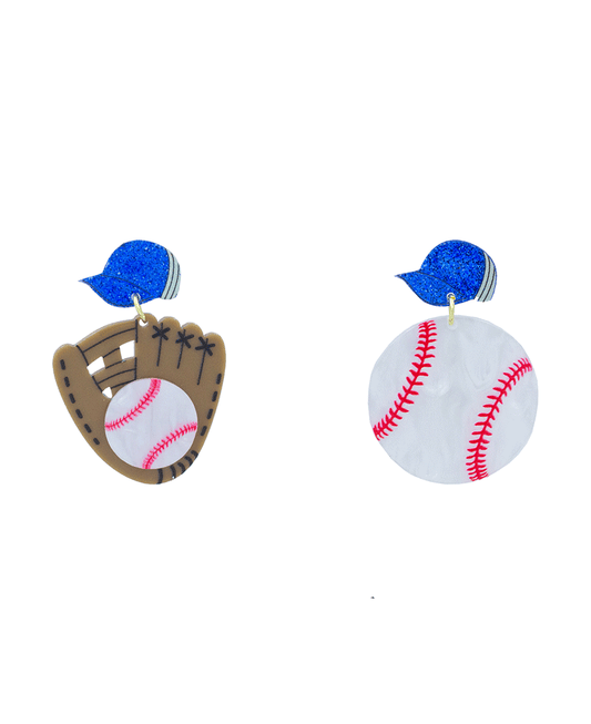 Acrylic Baseball Post Earring
