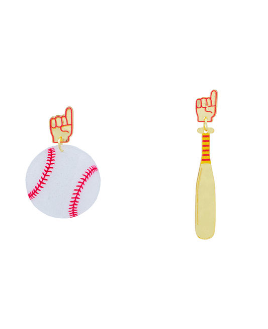 Acrylic Baseball Post Earring