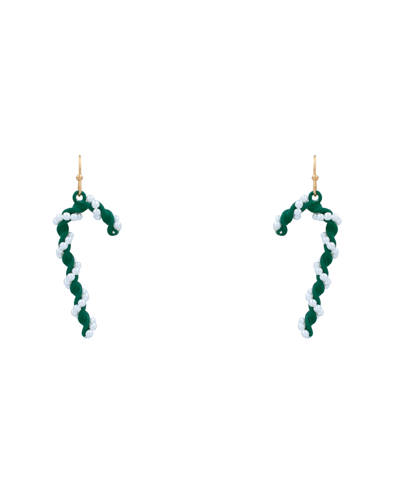 Christmas Candy Cane Earring - 2.0"