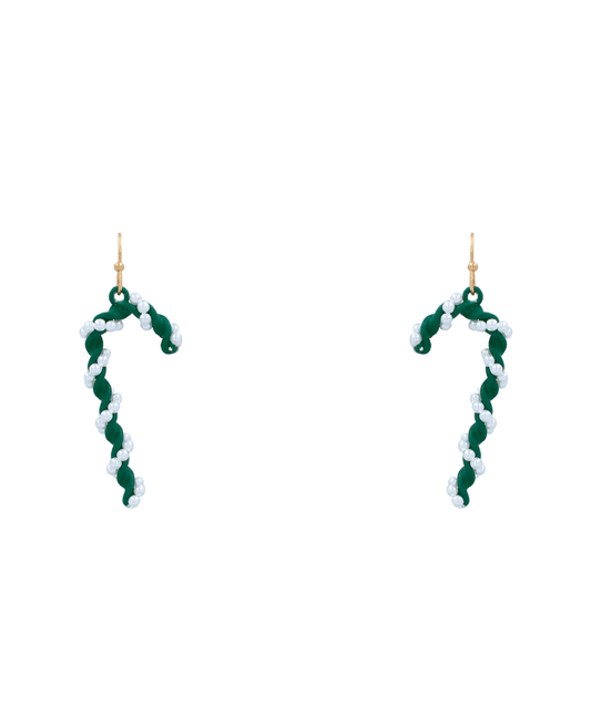 Christmas Candy Cane Earring - 2.0"
