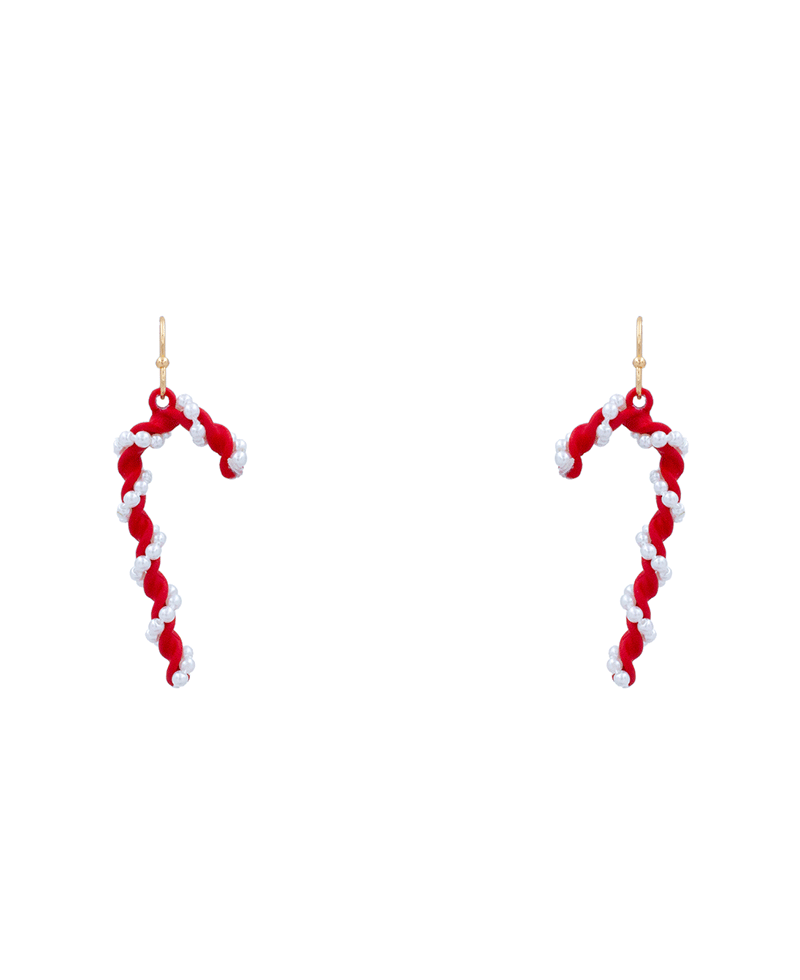 Christmas Candy Cane Earring - 2.0"