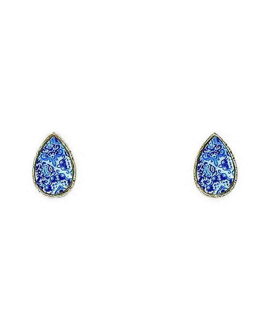 Portuguese Morocan Tile Design Earring