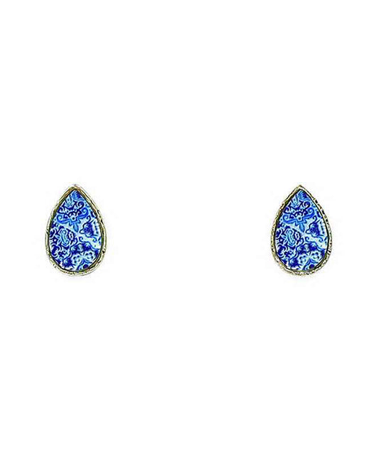 Portuguese Morocan Tile Design Earring