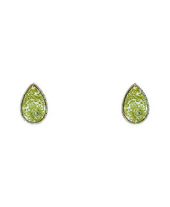 Portuguese Morocan Tile Design Earring
