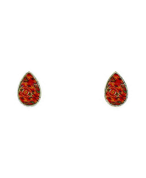 Portuguese Morocan Tile Design Earring