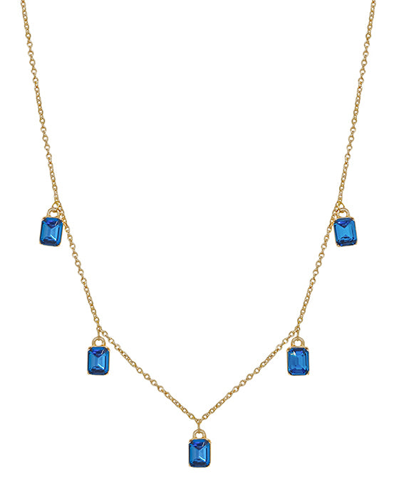 Rectangular Stone Chaim Short Necklace