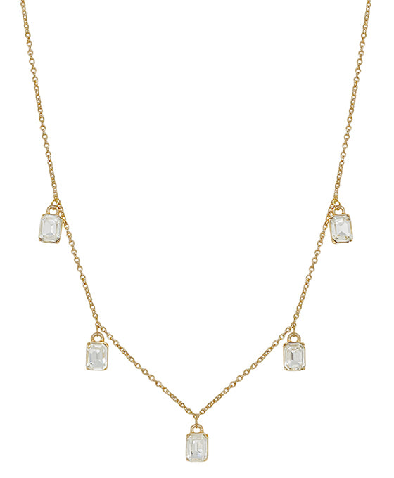 Rectangular Stone Chaim Short Necklace