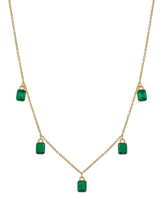 Rectangular Stone Chaim Short Necklace