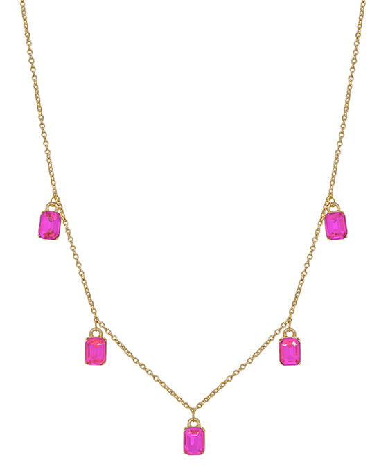 Rectangular Stone Chaim Short Necklace