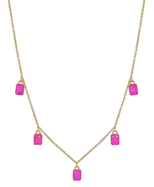 Rectangular Stone Chaim Short Necklace