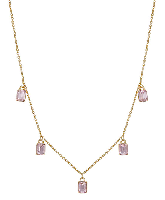 Rectangular Stone Chaim Short Necklace