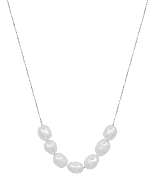 10mm Fresh Water Pearl Ch Through Short Necklace