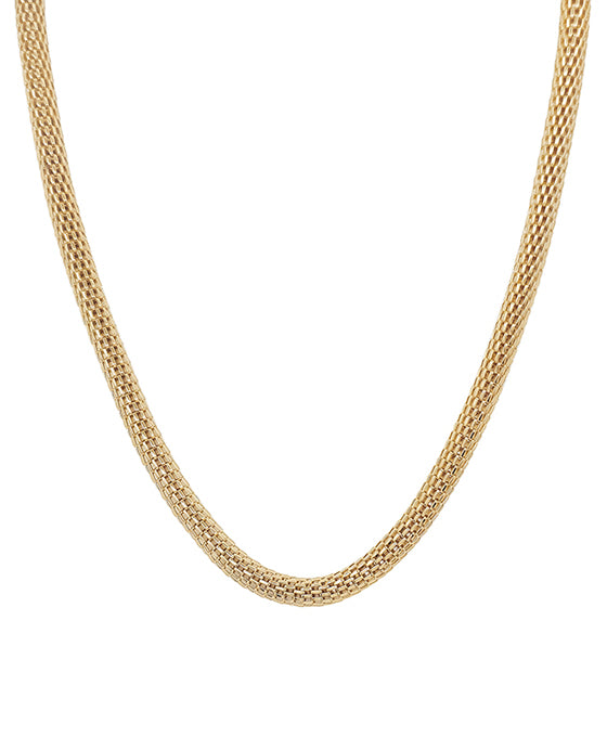 16 Inches Textured Round Shape Short Necklace
