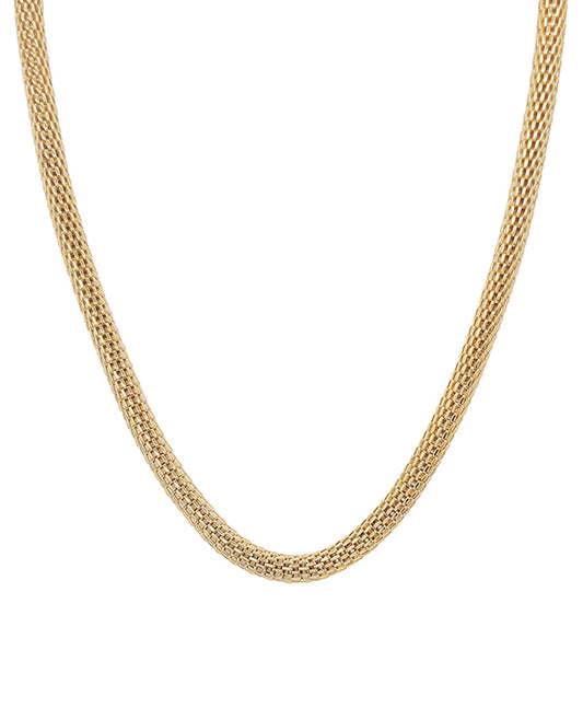 16 Inches Textured Round Shape Short Necklace