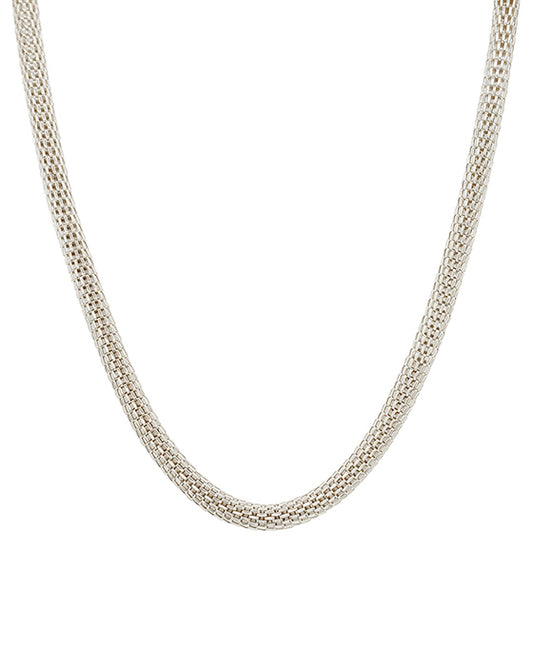 16 Inches Textured Round Shape Short Necklace