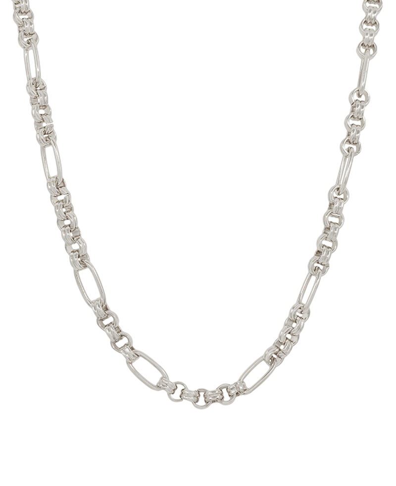 Round & Oval Linked Chain Short Necklace