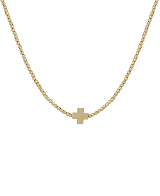 2mm CCB w/ Cross Short Necklace