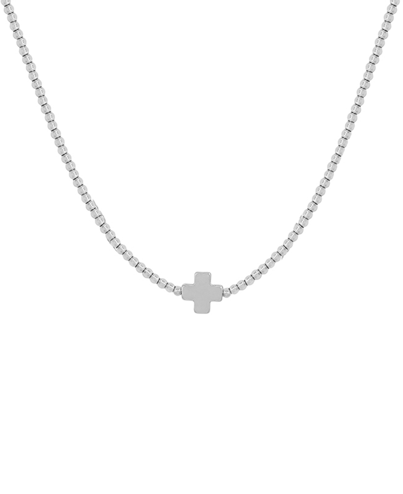 2mm CCB w/ Cross Short Necklace