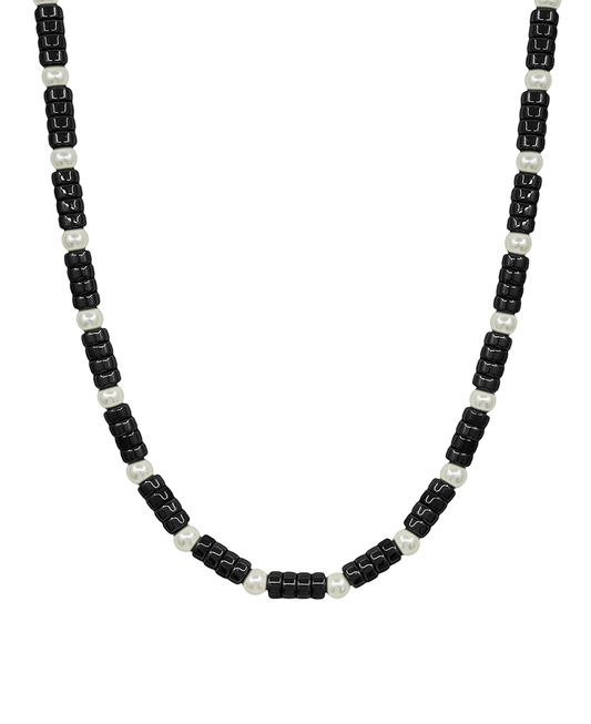 Candy Bead & Pearl Short Necklace - 16"