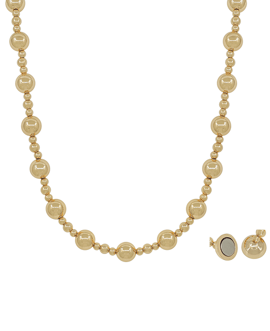 10mm Pearl & CCB Magnetic Closure Short Necklace