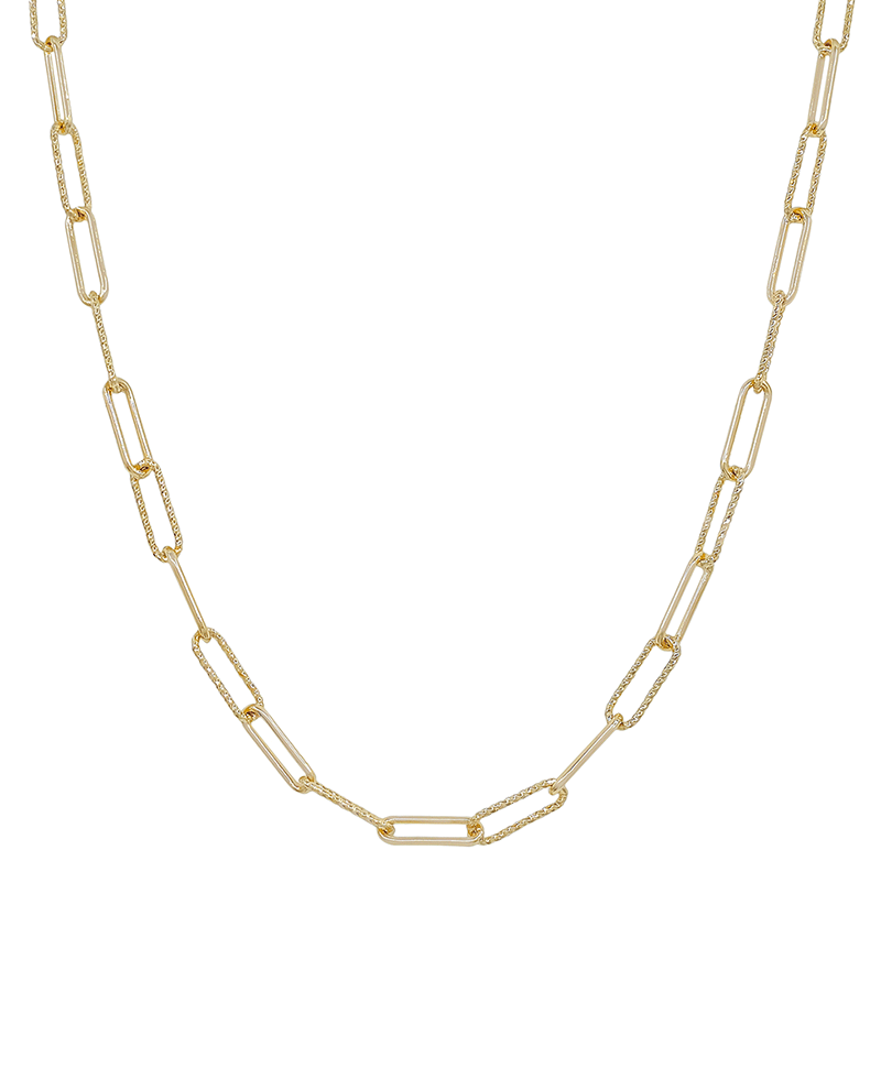 Texture Clip Chain Short Necklace