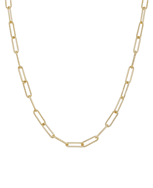 Texture Clip Chain Short Necklace