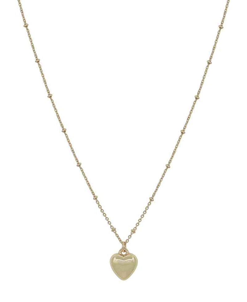 Heart CCB Pendant Short Necklace