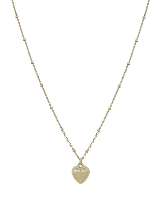 Heart CCB Pendant Short Necklace