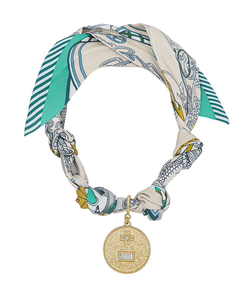 Coin Charm Ethnic Mood Scarf Necklace