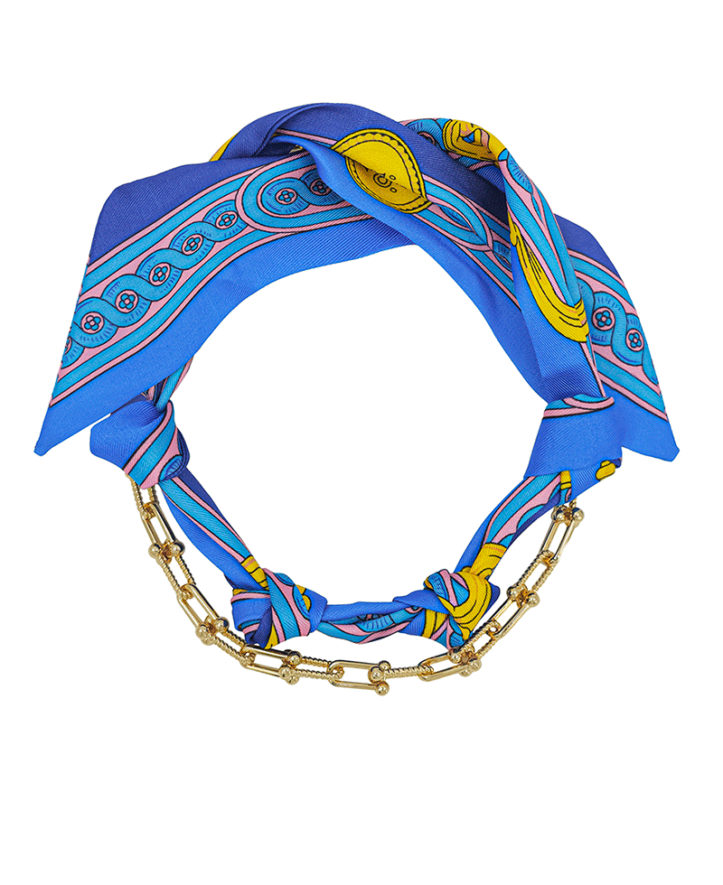 Ethnic Mood Scarf w/ Chain Necklace