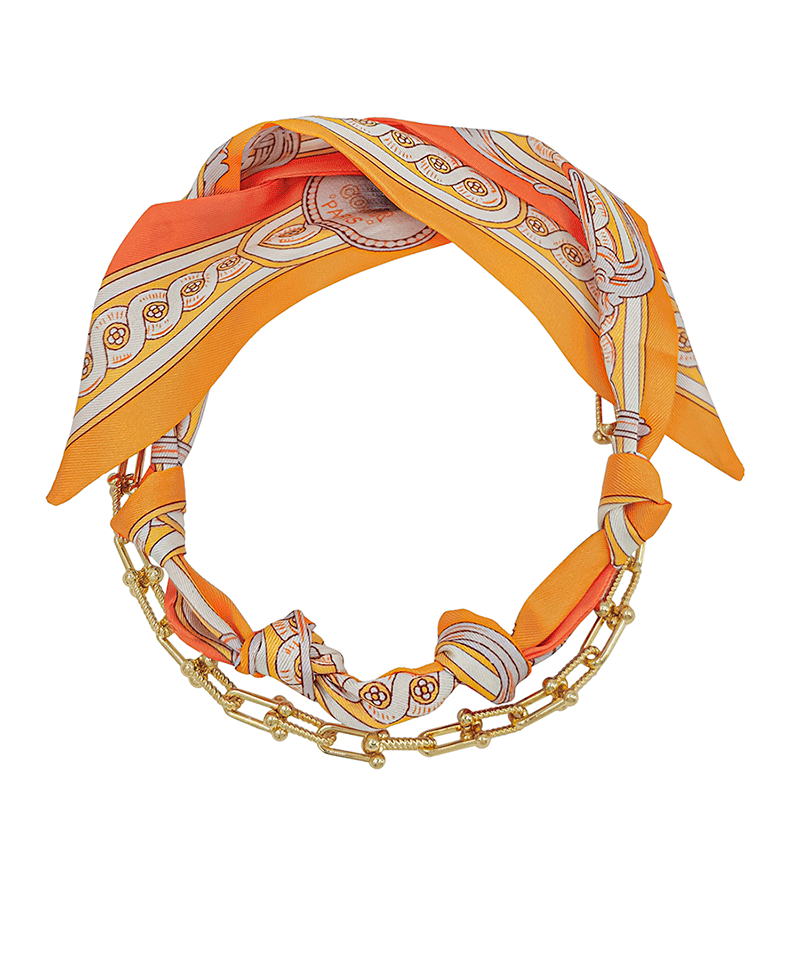 Ethnic Mood Scarf w/ Chain Necklace