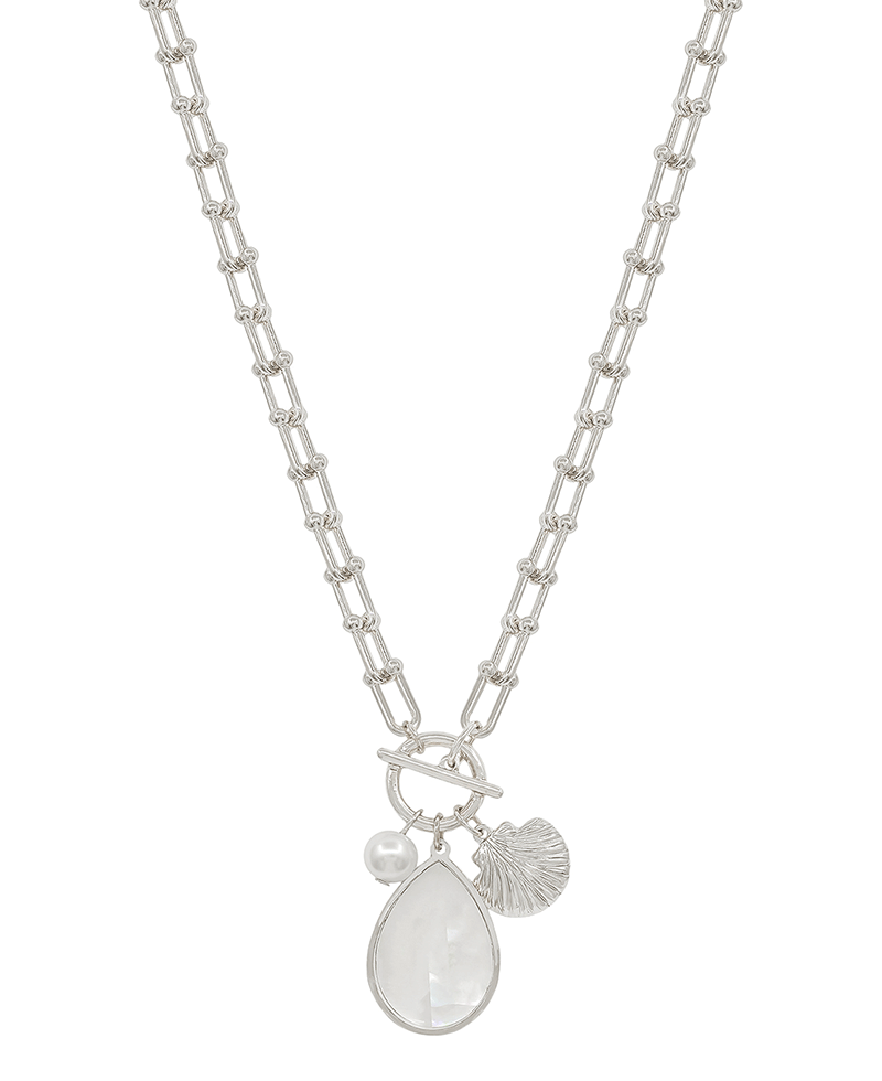 Mop Shell Chain w/ Toggle Short Necklace