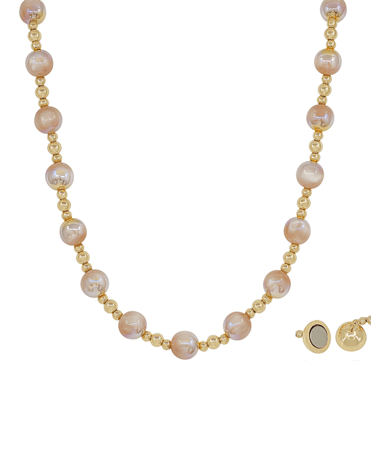 10mm Candy Beads & CCB Magnetic Short Necklace